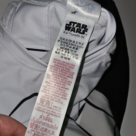 NEW Star Wars Stormtrooper Adaptive Swimsuit Rashguard UPF 50+ Disney Youth XL - Picture 7 of 11